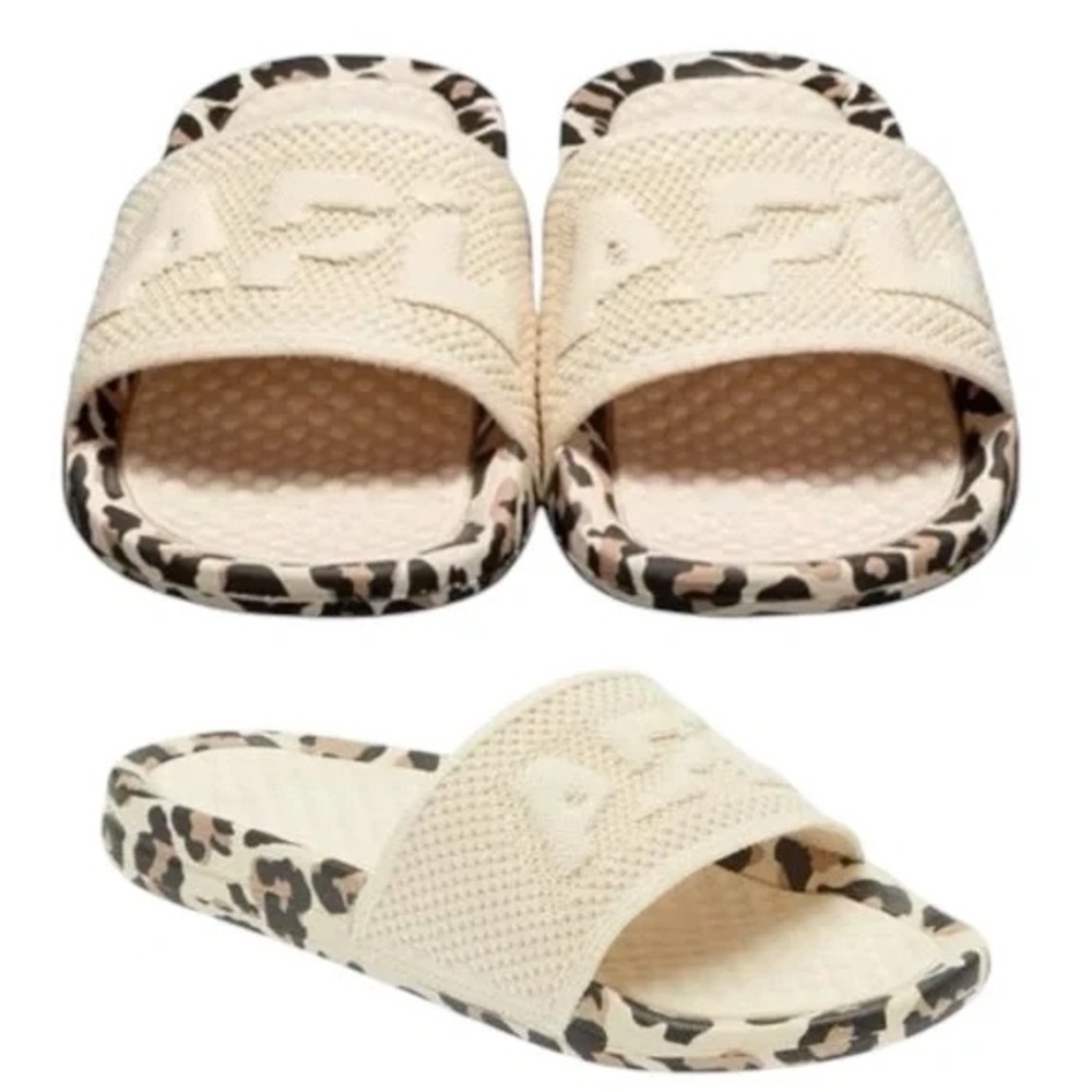 APL Cream and Leopard Print Slides